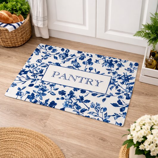 Blauw en wit Chinees servies pantry Deurmat