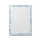 Blauw en Wit Chinoiserie Aangepaste Naam Notitieblok (Linkerzijde)