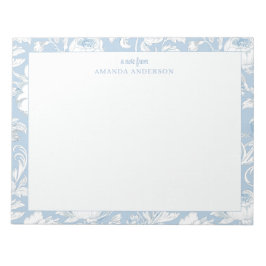 Blauw en Wit Chinoiserie Aangepaste Naam Notitieblok