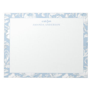 Blauw en Wit Chinoiserie Aangepaste Naam Notitieblok