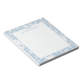 Blauw en wit Chinoiserie aangepaste naam Notitieblok (Schuin)