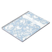 Blauw en Wit Chinoiserie Aangepaste Naam Notitieboek (Linkerzijde)
