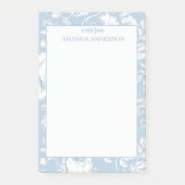 Blauw en wit Chinoiserie aangepaste naam Post-it® Notes (Voorkant)