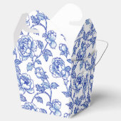 Blauw en wit chinoiserie bloemen bedankdoosjes (Geopend)
