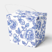 Blauw en wit chinoiserie bloemen bedankdoosjes (Achterkant)