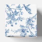 Blauw en wit chinoiserie bloemenvogels bedankdoosjes (Bovenkant)