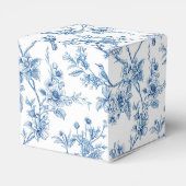 Blauw en wit chinoiserie bloemenvogels bedankdoosjes (Achterkant)
