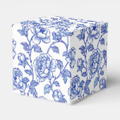 Blauw en wit chinoiserie bloemmotief bedankdoosjes (Achterkant)