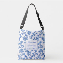 Blauw en wit Chinoiserie Bridesmaid Gift Crossbody Tas