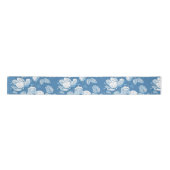 Blauw en wit Chinoiserie Bridesmaid Gift Satijnen Lint (Voorkant)