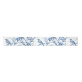 Blauw en wit Chinoiserie Bridesmaid Gift Satijnen Lint (Voorkant)