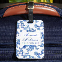 Blauw en wit Chinoiserie Bruidsmeisje Cadeau