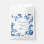 Blauw en wit Chinoiserie Bruiloftsdouche Bedankzakje (Voorkant)