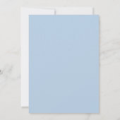 Blauw en wit Chinoiserie Bruiloftsfeest Kaart (Achterkant)
