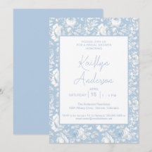Blauw en wit Chinoiserie Bruiloftsfeest