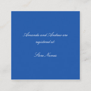 Blauw en wit Chinoiserie Bruiloftsshower Enclosure Informatiekaartje