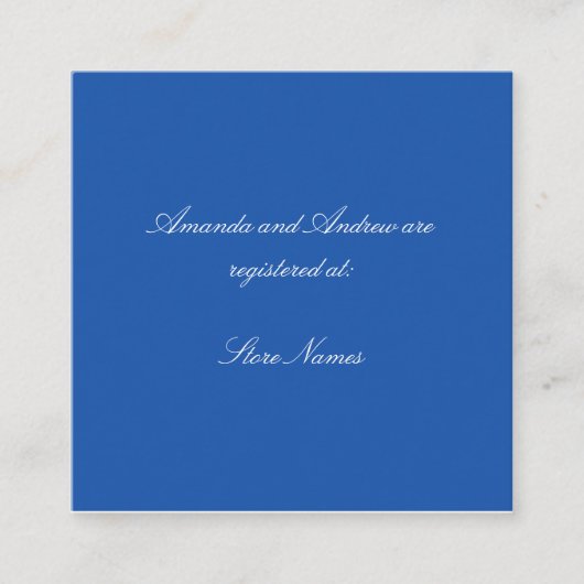 Blauw en wit Chinoiserie Bruiloftsshower Enclosure Informatiekaartje (Voorkant)