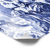 Blauw en Wit Chinoiserie Chinees Oosters Foto Afdruk (Hoek)