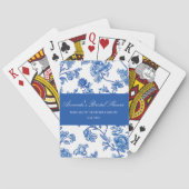 Blauw en Wit Chinoiserie Dank U Gift Game Pokerkaarten (Achterkant)