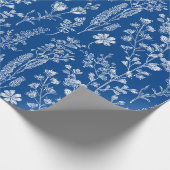 Blauw en wit Chinoiserie Decoupage Cadeaupapier (Hoek)