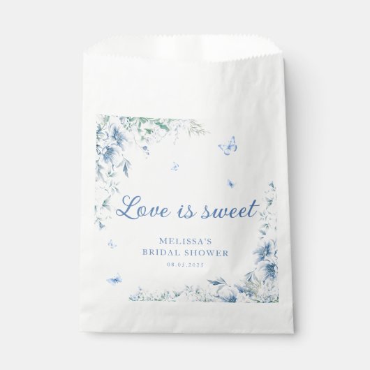 Blauw en wit Chinoiserie Elegant Vrijgezellenfeest Bedankzakje (Voorkant)