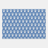 Blauw en wit Chinoiserie Floral Inpakpapier Vel (Voorkant 3)