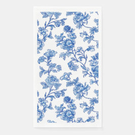 Blauw en wit Chinoiserie Floral Servet