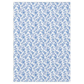 Blauw en wit Chinoiserie Floral Tafelkleed (Voorkant)