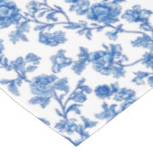 Blauw en wit Chinoiserie Floral Tafelkleed (Gekanteld)