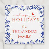 Blauw en Wit Chinoiserie, het Label van de Vogelgi (Voorkant)