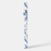 Blauw en Wit Chinoiserie Monogram  iPhone Hoesje (Linkerkant)