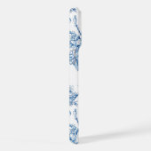 Blauw en Wit Chinoiserie Monogram  iPhone Hoesje (Rechterkant)