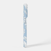 Blauw en wit chinoiserie monogram iPhone hoesje (Rechterkant)