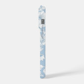 Blauw en wit chinoiserie monogram iPhone hoesje (Linkerkant)