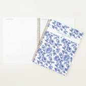 Blauw en wit chinoiserie roos planner (Display)