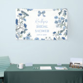 Blauw en wit Chinoiserie Spandoek (Beurs)