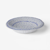 Blauw en wit Chinoiserie Spiral Vine Faux China Papieren Kommen (Gebogen)