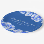 Blauw en wit Chinoiserie Vrijgezellenfeest Papieren Bordje (Gekanteld)