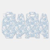 Blauw en wit chinoiseriepatroon bedankdoosjes (Ongevouwen)