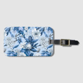 Blauw en wit Chinoserie-serie Design 3 Bagagelabel (Voorkant (horizontaal))