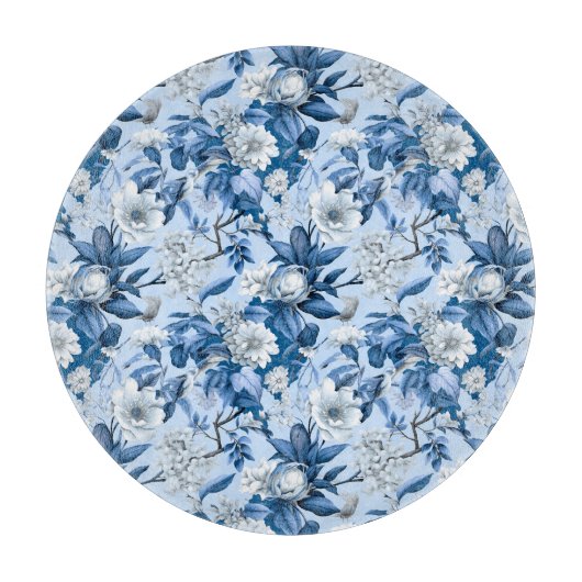 Blauw en wit Chinoserie-serie Design 3 Snijplank (Voorkant)