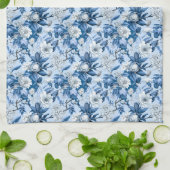 Blauw en wit Chinoserie-serie Design 3 Theedoek (Gevouwen)