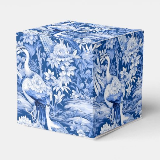Blauw en wit Chinoserie-serie Design 8 Bedankdoosjes (Achterkant)