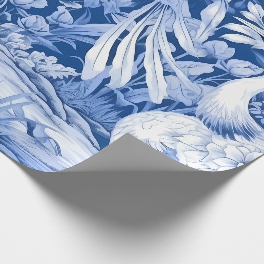 Blauw en wit Chinoserie-serie Design 8 Cadeaupapier (Hoek)