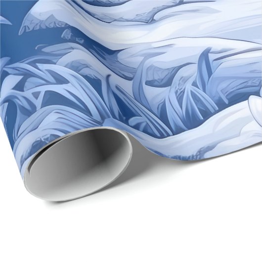 Blauw en wit Chinoserie-serie Design 8 Cadeaupapier (Rol Hoek)