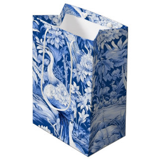 Blauw en wit Chinoserie-serie Design 8 Medium Cadeauzakje
