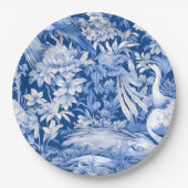 Blauw en wit Chinoserie-serie Design 8 Papieren Bordje (Voorkant)