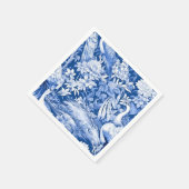 Blauw en wit Chinoserie-serie Design 8 Servet (Hoek)