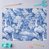 Blauw en wit Chinoserie-serie Design 8 Tissuepapier (Craft)