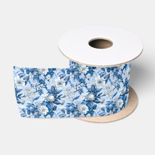 Blauw en Wit Chinoserie Serie Ontwerp 3 Satijnen Lint